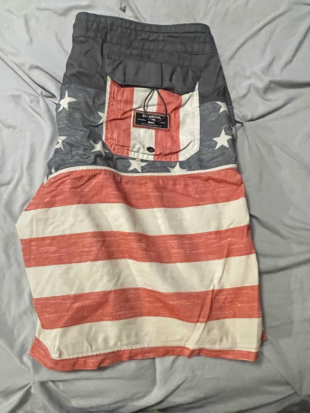 Billabong, red/white/blue, swim trunks
